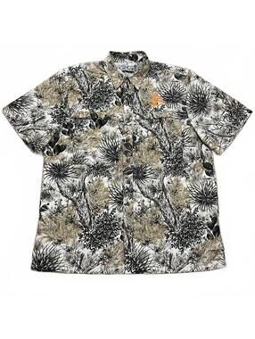 GameGuard Mens Microfiber Desert Camo Short Sleeve Shirt Size XL